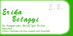 erika belagyi business card